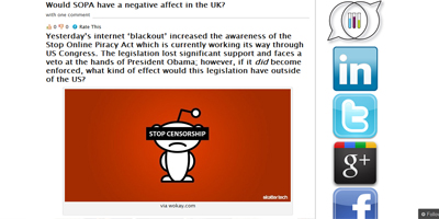 Would SOPA have a negative affect in the UK?